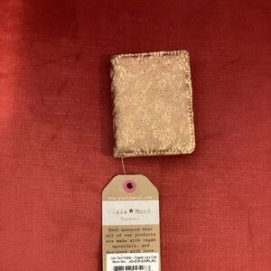 NWT Pixie Mood Vegan JoJo Card wallet gold and beige